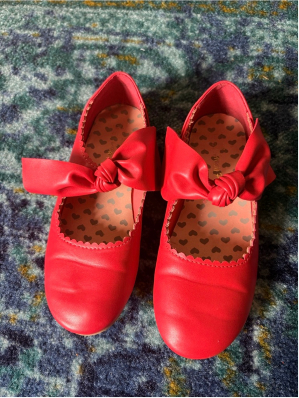 Dream Pairs Girls Red Bow Mary Jane Flats Size 13